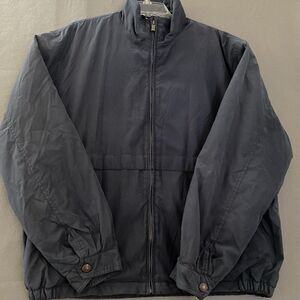 IZOD Jacket Men's XL Blue Fleece Lined Softshell Jacket Inside‎ Pockets Zip Up